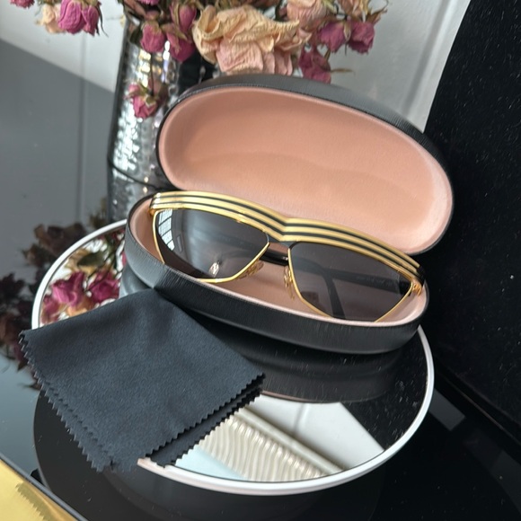 Charme Accessories - Charme 7116 070 Black Vintage 90’s Sunglasses worn by Lady Gaga